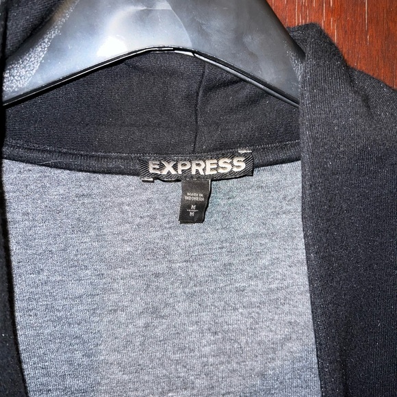 Women’s Express Sweater Blazer Black and Gray Size Medium - Picture 3 of 4